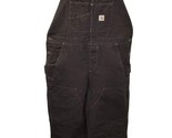 Womens Carhartt Relaxed Fit Dark Brown Washed Duck Insulated Bib Overall... - $49.45