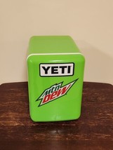 Mountain Dew 6 Can Mini Fridge Center Lime Green Logo 9.5”x7” Tested  - $39.59