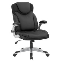 Ergonomic Office PU Leather Executive Chair with Flip-up Armrests and Rocking Fu - $3,915.11 MXN