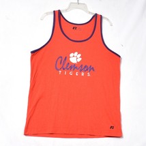 Clemson Tigers Men&#39;s Russell Athletics Tank Top Orange &amp; Purple Large - $16.35