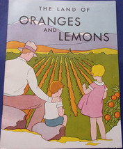 Vintage The Land Of Oranges And Lemons Child’s Coloring Booklet 1936 - £4.70 GBP