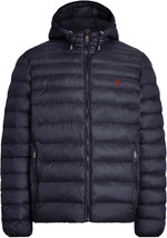 Polo Ralph Lauren Men&#39;s Navy Blue Bleeker Hooded Puffer Jacket, M Medium... - £238.58 GBP