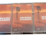 Country Classics (Cassette, 3-Tape Set) Willie Nelson Bobby Bare Etc SEA... - £5.52 GBP