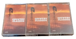 Country Classics (Cassette, 3-Tape Set) Willie Nelson Bobby Bare Etc SEALED NEW - £5.53 GBP