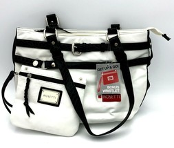 Rosetti Purse Handbag BONUS Wristlet Shoulder Bag White Zipper 14&quot;  - £19.90 GBP