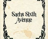 Sachs Sixth Avenue Menu Columbia Missouri 1980&#39;s - $21.78