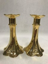 1 pair GOLD Candlesticks MZ Altrohlau Czechoslovakia - £29.27 GBP