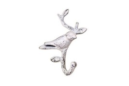 [Pack Of 2] Whitewashed Cast Iron Decorative Bird Hook 6&quot; - £32.74 GBP