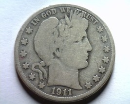 1911-D Barber Half Dollar Good / Very Good G/VG Nice Original Coin Bobs Coins - £24.41 GBP