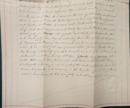 1866 Antique Deed Kinsey Thomas Story Smith Upper Wakefield Township Bucks Pa - £98.65 GBP