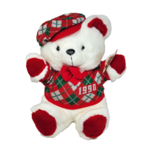 Vintage 1990 Kmart Santa's Club Christmas Teddy Bear Stuffed Animal Plush Toy - $75.05