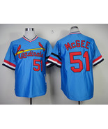 Cardinals #51 Willie McGee Jersey Old Style Uniform Blue - $45.00