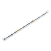 Sterling Silver Braided Style Two-Tone Bracelet - £117.97 GBP