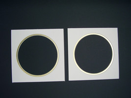 Picture Frame Mat Round Circle Cream with gold liner 10x10 for 7.5 circle - $12.99
