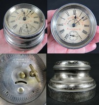 Rare Antique Seth Thomas Advertising Clock Paperweight Miniature Solid Steel Co. - £261.58 GBP