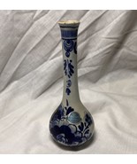 Vintage BOMA Delft&#39;s Blauw Holland Hand Painted Miniature Longneck Bud V... - $12.00