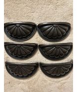 6 Vintage Drawer Pulls . Shell Shaped.. Alloy - $11.99
