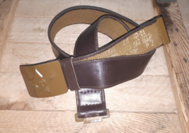 USSR Soviet Army Uniform Belt Green Buckle Russian Army Belt, Size 2. NEW - $29.69