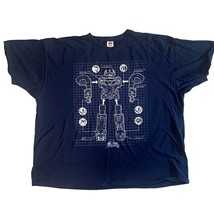 Mighty Morphin Power Rangers Navy Blue Men&#39;s T-shirt Size 3XL - £6.04 GBP