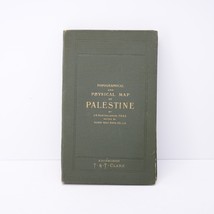 Topographical &amp; Physical Map of Palestine Holy Land Antique ~1900s Bartholomew - £98.45 GBP