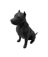 4" Geometric Pitbull Figurine, Pitbull Mom &amp; Dad Gift, Low-Poly Dog Statue - $15.99