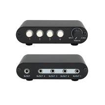 4-Way 3.5Mm Stereo Audio Switch Input Signal Source Switcher Selector Sp... - £26.85 GBP