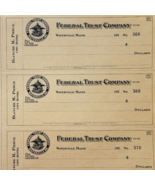 1920 Federal Trust Checks Lot of 3 City Hotel Waterville Maine 668-670 F... - $562.22 MXN