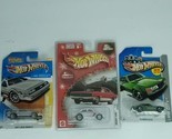 Lot of 3 Delorian 70 Toyota Celica Holiday VW Beetle Hot Wheels NEW Die ... - $23.75