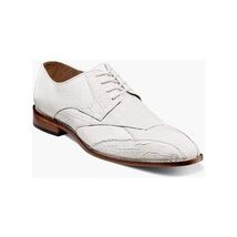 Stacy Adams Tristano Modified Bike Toe Oxford Shoes White 25694-100 image 3