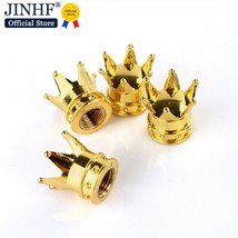 4pcs gold crown shaped tyre wheel stem air valve caps car tire valve caps auto truck thumb200