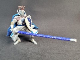 Papo Medieval Knight Jousting Lance White Blue Dragon On Shield 4&quot; Figure 2006 - £12.65 GBP
