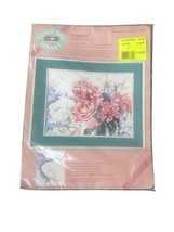 From The Heart Friendships Peonies Cross Stitch Kit 53911 Vintage 1990 - $15.00