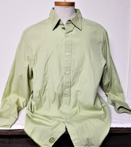 L  Indigo Palms Pinstripe Golden Isle Shirt IP3982 Green or Brown or Blu... - £14.35 GBP