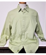 L  Indigo Palms Pinstripe Golden Isle Shirt IP3982 Green or Brown or Blu... - £14.37 GBP