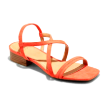 A New Day Women&#39;s Meadow Sandals Thin Strap Low Block Heel US Size 5.5 Coral - £13.44 GBP