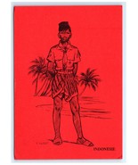Vintage Indonesian Scout Illustration Artist Pierre Joubert Postcard - $9.62 CAD