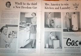 Only Gas Does Much So Well 2 Page Print Magazine Advertisement 1956 - $6.99
