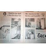 Only Gas Does Much So Well 2 Page Print Magazine Advertisement 1956 - $132.31 MXN