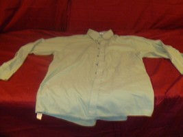 Geoffrey Beene Wrinkle Free Mens Button Up Long Sleeve Light Green Shirt 16 - £11.55 GBP