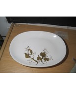 H &amp; G Selb Bavaria Germany Heinrich Gold Flower 16&quot; Platter - $34.65