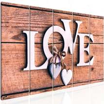 Tiptophomedecor Stretched Canvas Vintage Art - Wooden Letters Narrow - Stretched - £113.54 GBP