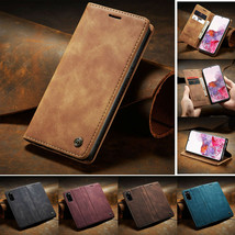 For Samsung S21 Ultra Note10 Plus S10 S9 S8 Leather Flip Magnetic Case Cover - £43.80 GBP