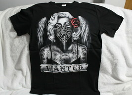 Marilyn Monroe Wings Wanted Bandana Rose Skull Dragon Tattoo T-SHIRT - £8.92 GBP+