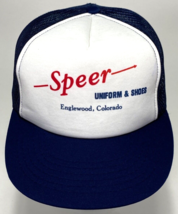 SPEER Uniform &amp; Shoes Hat-Englewood, Colorado-Blue White-Mesh-Snapback - £17.72 GBP