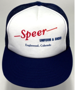 SPEER Uniform &amp; Shoes Hat-Englewood, Colorado-Blue White-Mesh-Snapback - £16.97 GBP