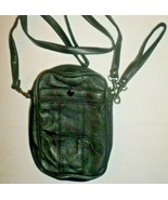 Genuine leather SWISS 6-pocket black purse pouch shoulder bag Optional s... - $35.00