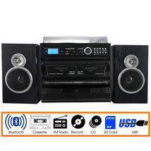 Trexonic 3-Speed Vinyl Turntable Home Stereo System with CD Player, Dual... - $3,047.02 MXN