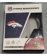 NEW SEALED Denver Broncos Logo NFL Stereo Headphones - £19.82 GBP