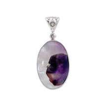 Stones Desire Phantom Amethyst Crystal Pendant Necklace (22&quot;) Purple - £143.96 GBP
