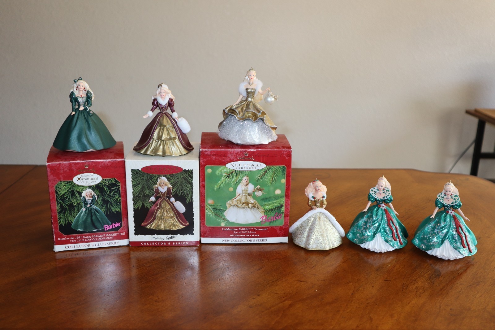 LOT 6x Hallmark Barbie Keepsake Ornaments Holiday 1994-96 1999 Celebrati... - $24.95